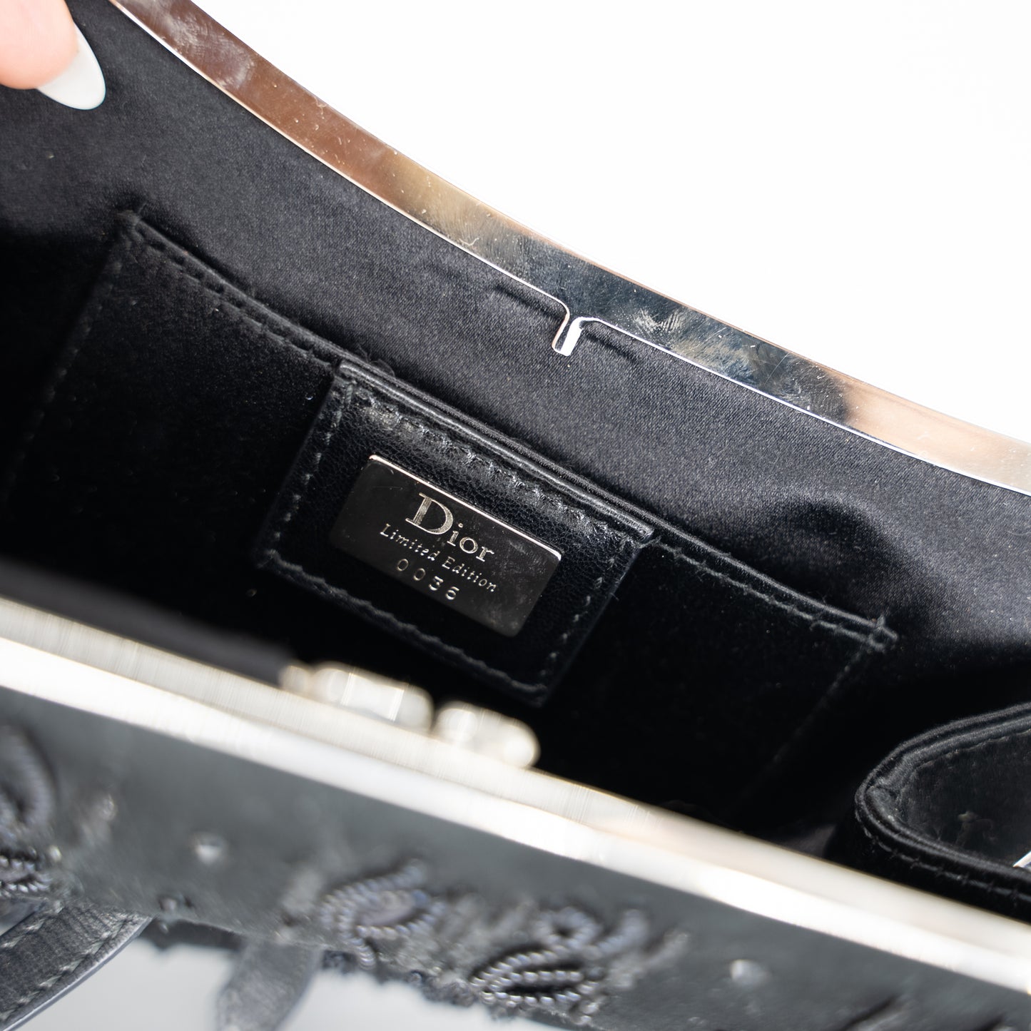 Christian Dior Embellished Beaded Black Mini Saddle Bag Limited Edition - Rare