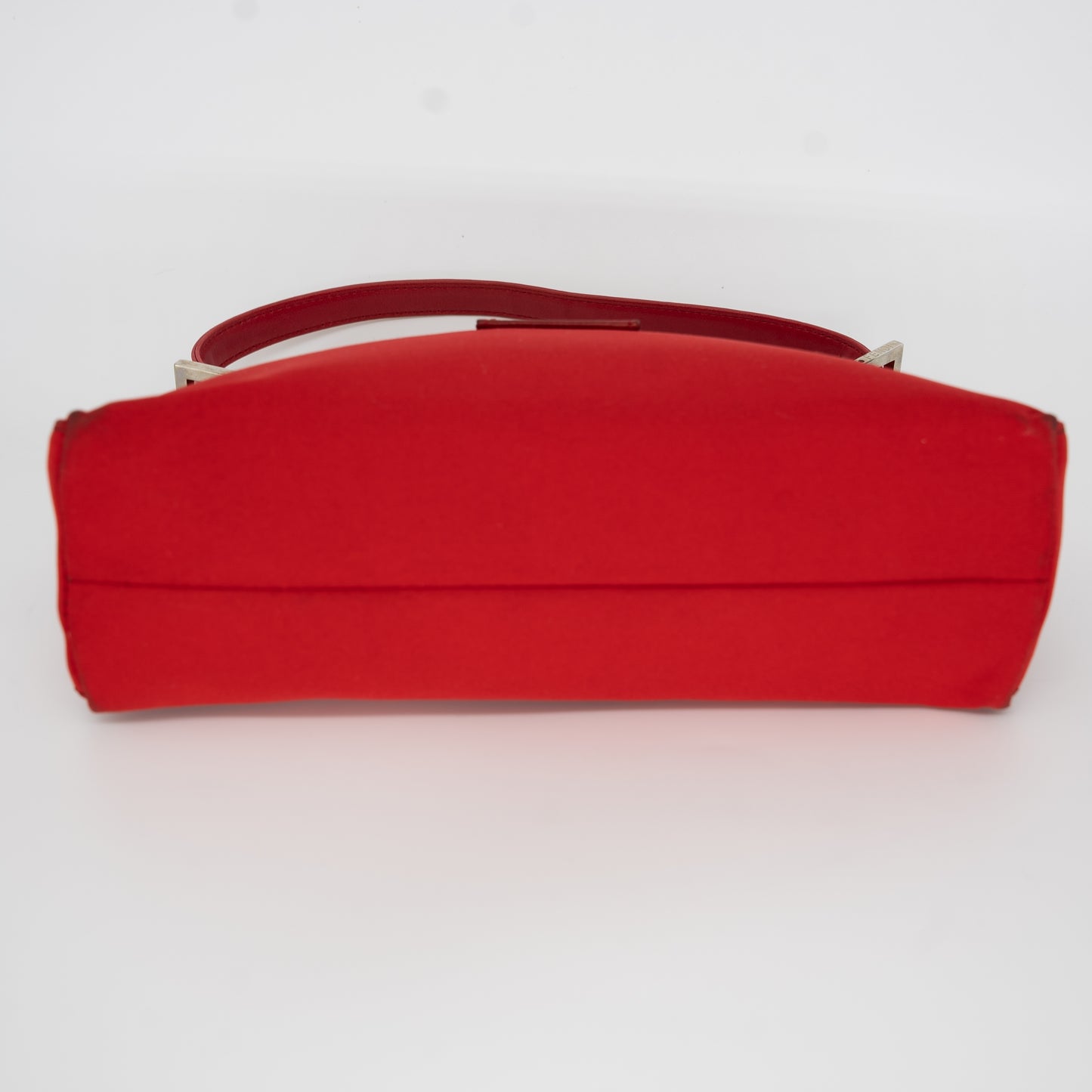 Fendi Neoprene Leather Red Bucket Baguette