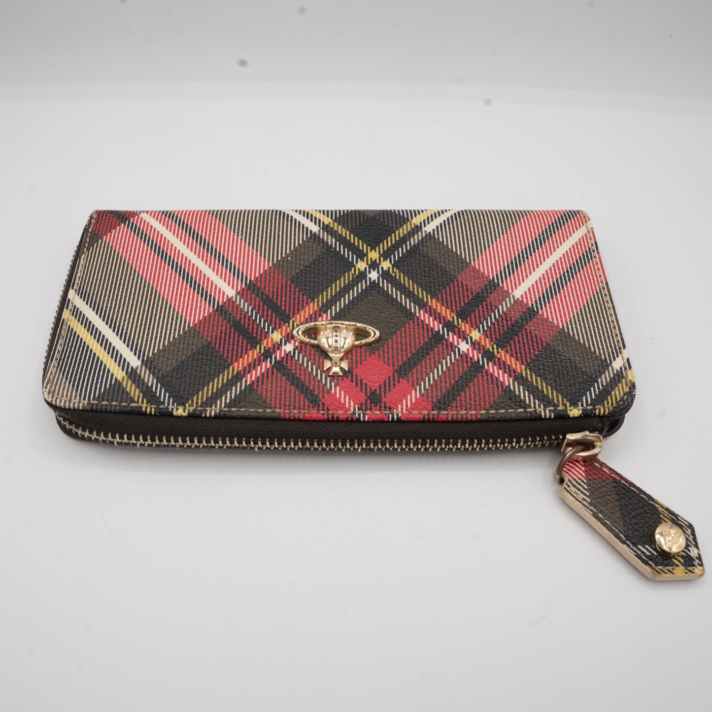 Vivienne Westwood Tartan Plaid Long Wallet