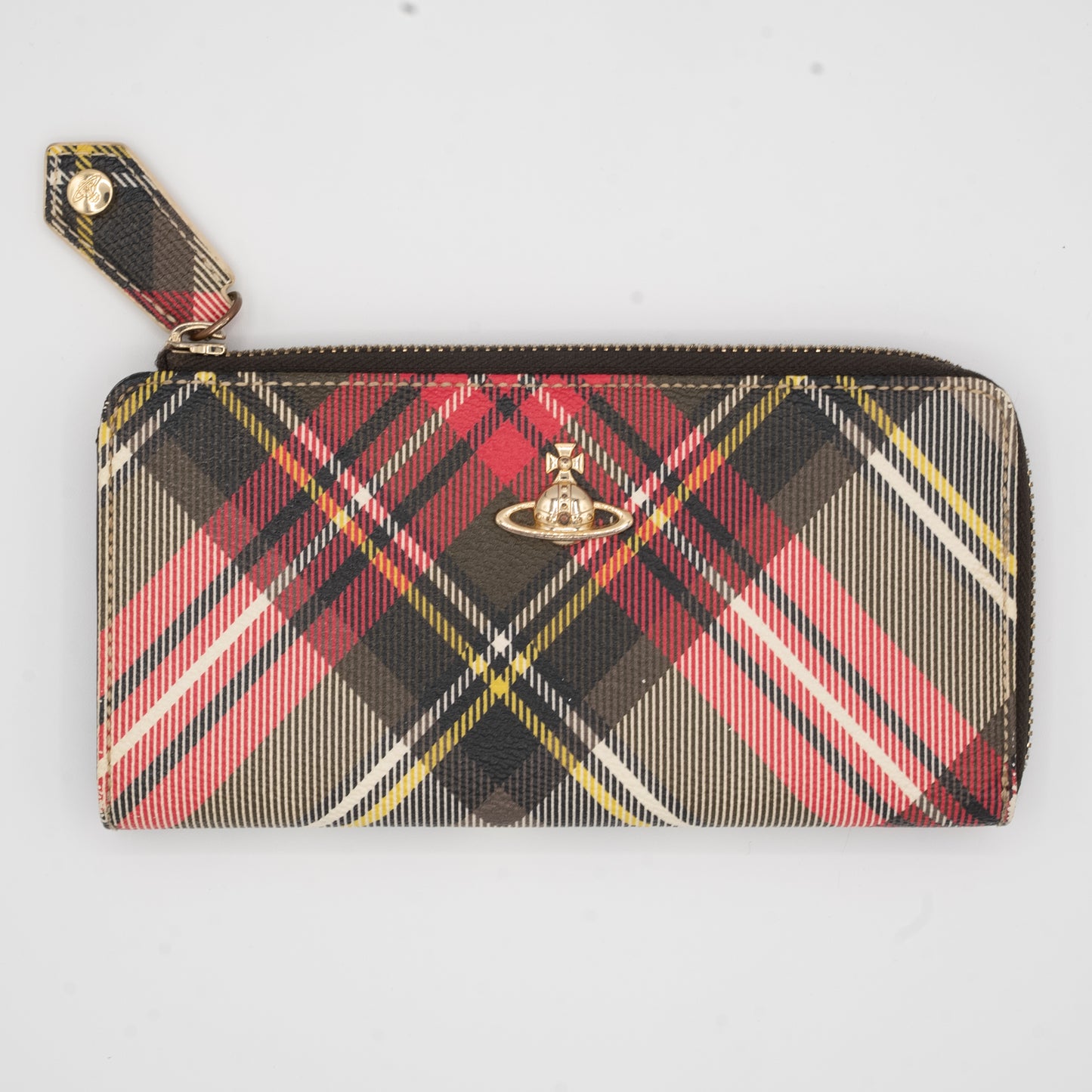 Vivienne Westwood Tartan Plaid Long Wallet