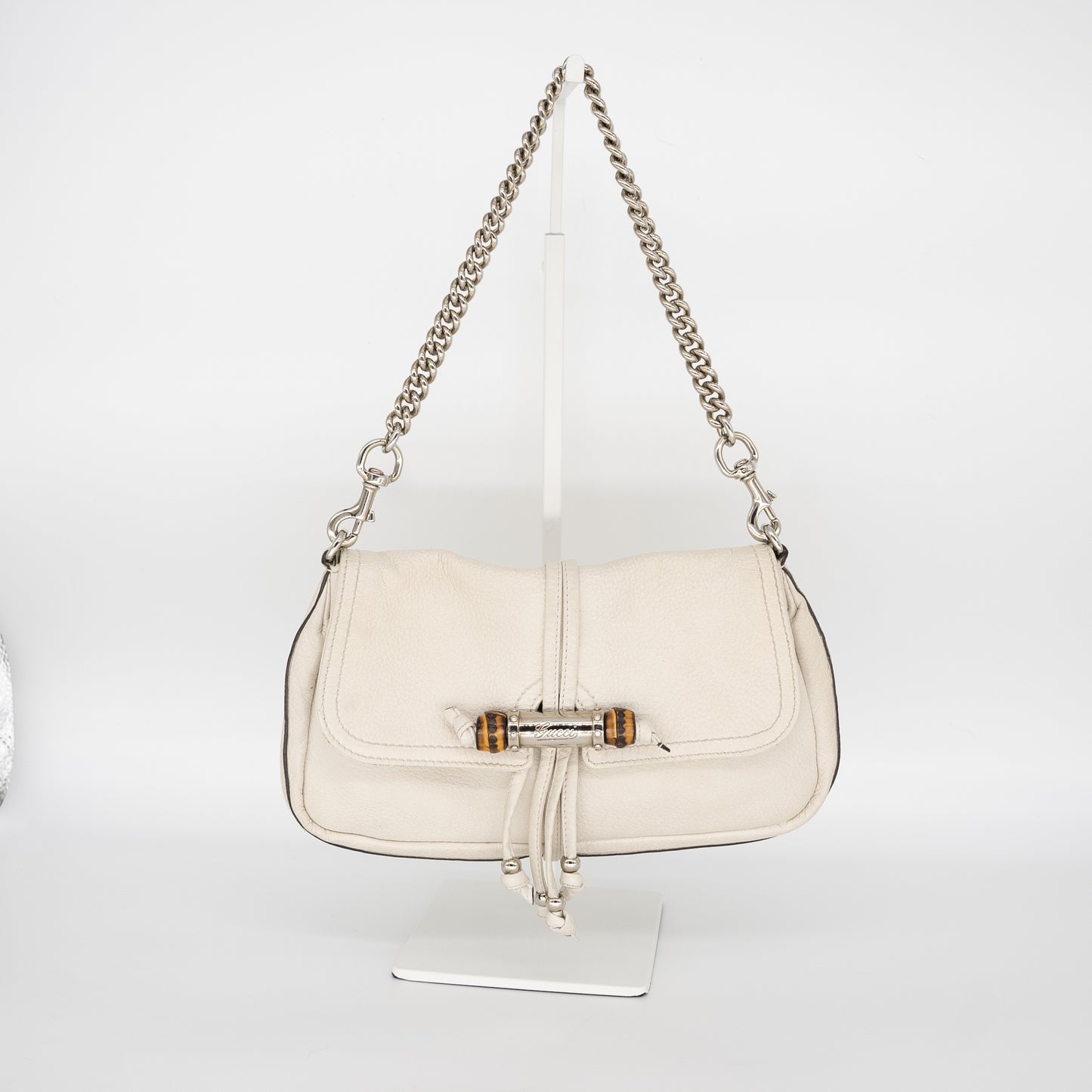 Gucci Bamboo + Leather Croissette Shoulderbag