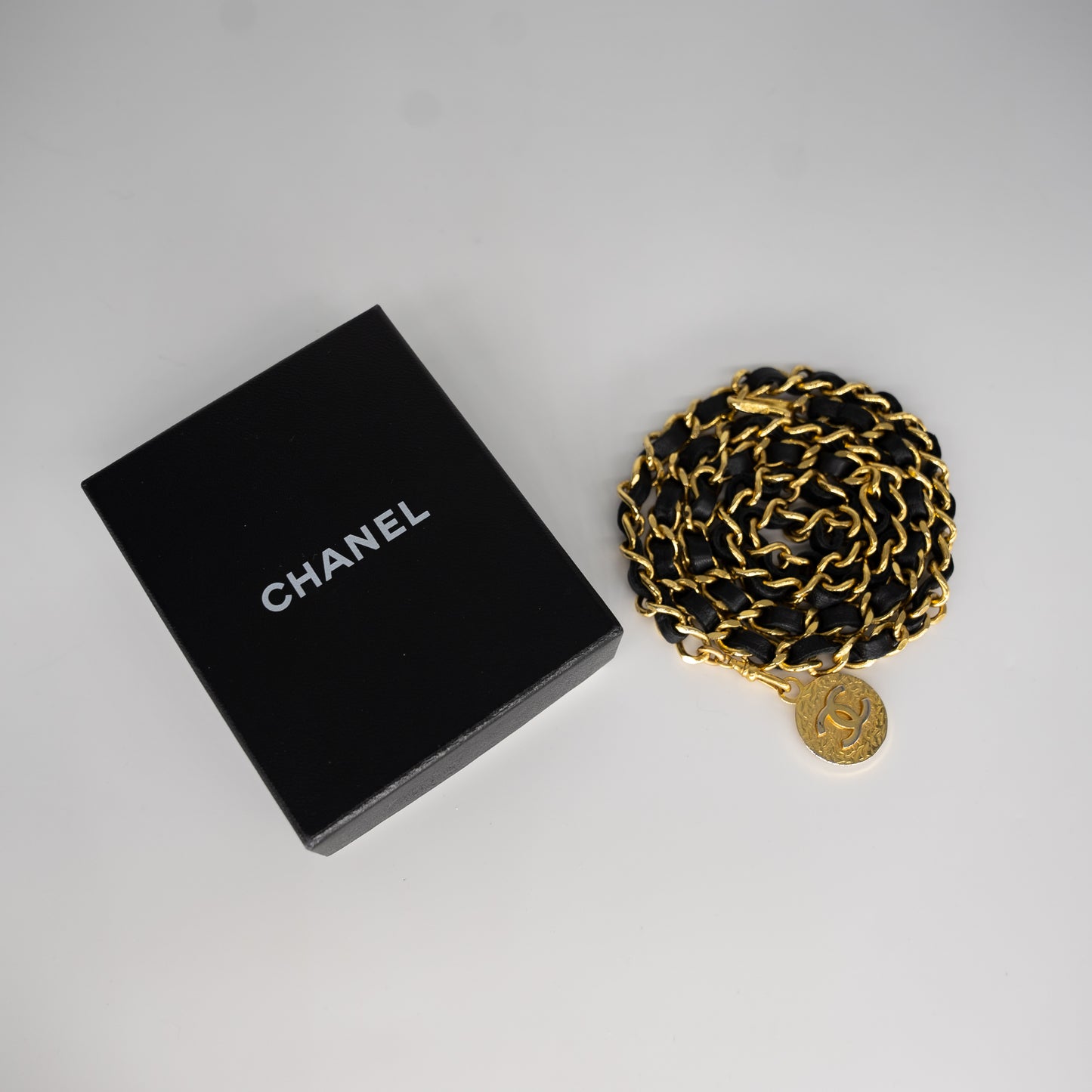 Chanel Vintage 80's Belt + Box Rare