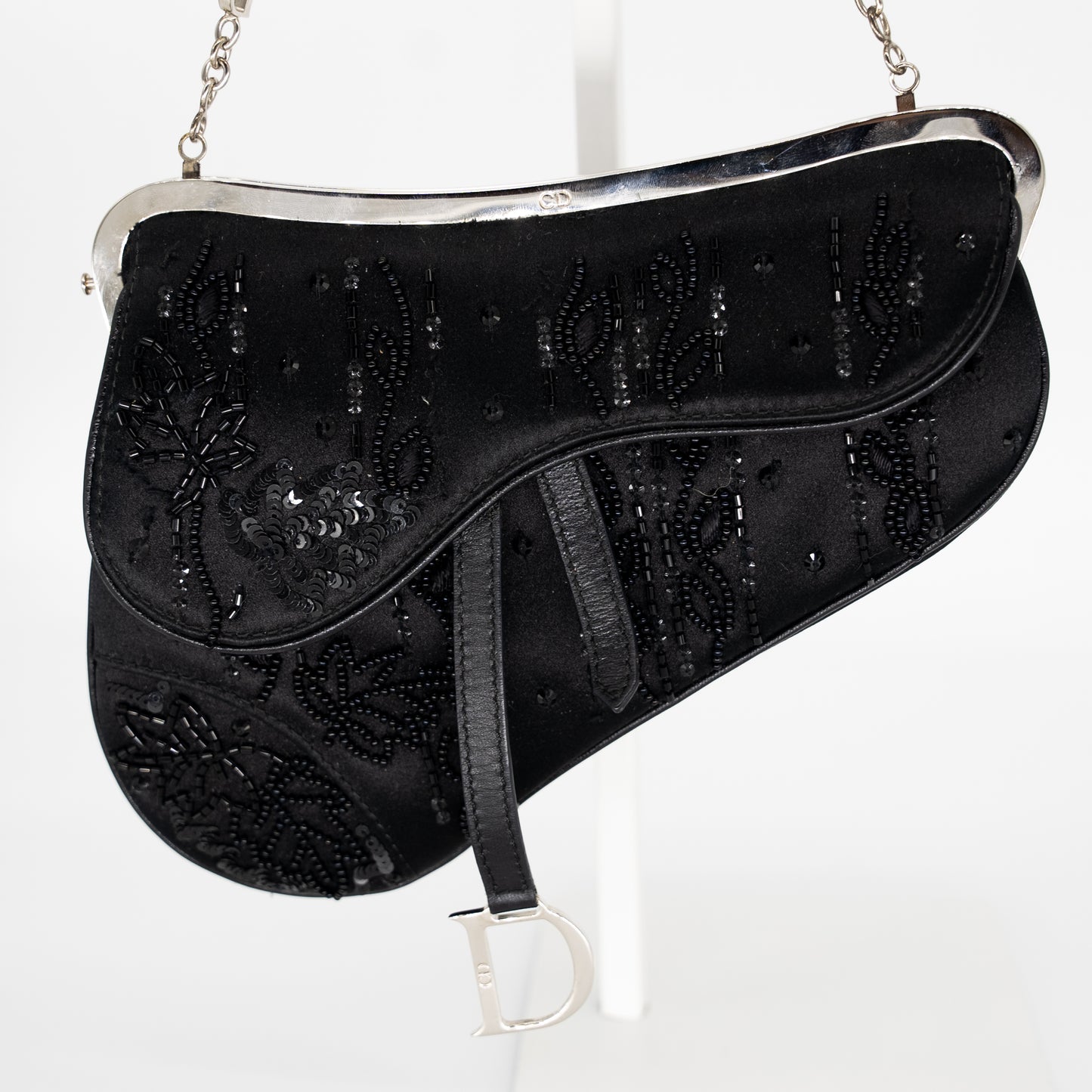 DIOR  HANDPAINTED AND BEADED MINI SADDLE BAG FROM THE
