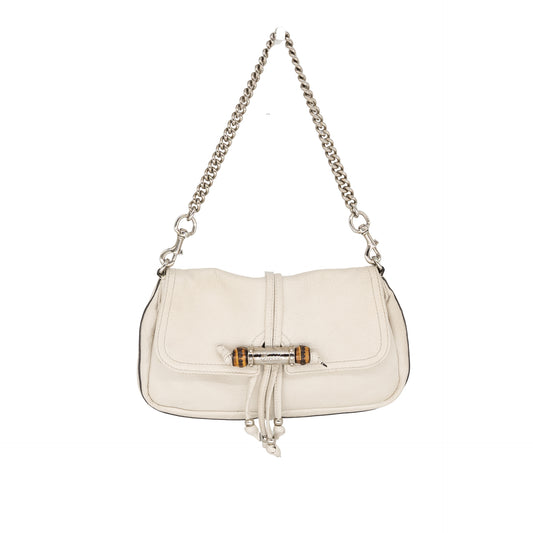 Gucci Bamboo + Leather Croissette Shoulderbag